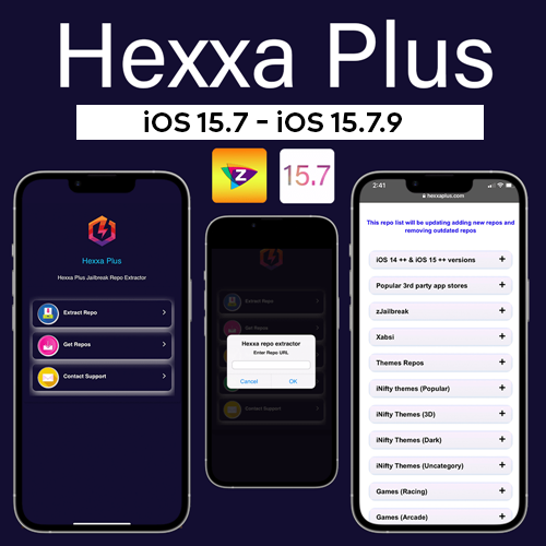 Hexxa plus iOS 15.7 - iOS 15.7.9 Jailbreak repo extractor