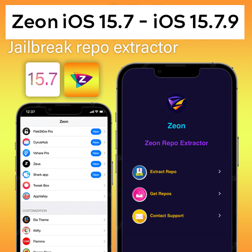 Zeon iOS 15.7  - iOS 15.7.9 Jailbreak repo extractor