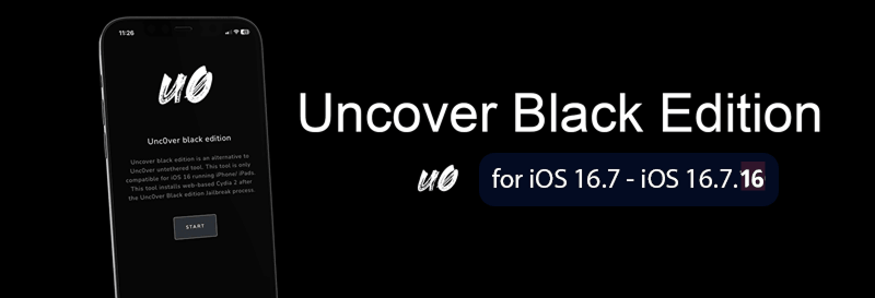 Unc0ver black for iOS 16.7- iOS 16.7.16