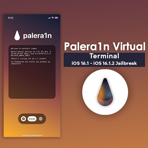Palera1n virtual terminal iOS 16.1 - iOS 16.1.2 Jailbreak