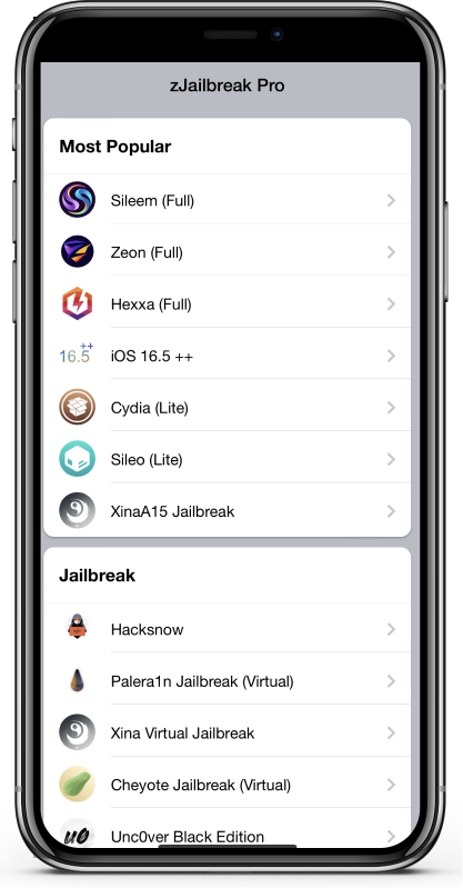 zJailbreak Pro app interface
