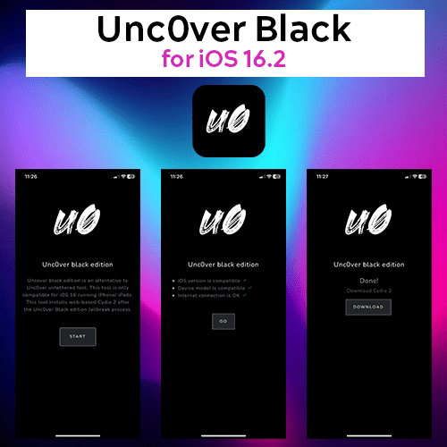 Unc0ver Black edition for iOS 16.2